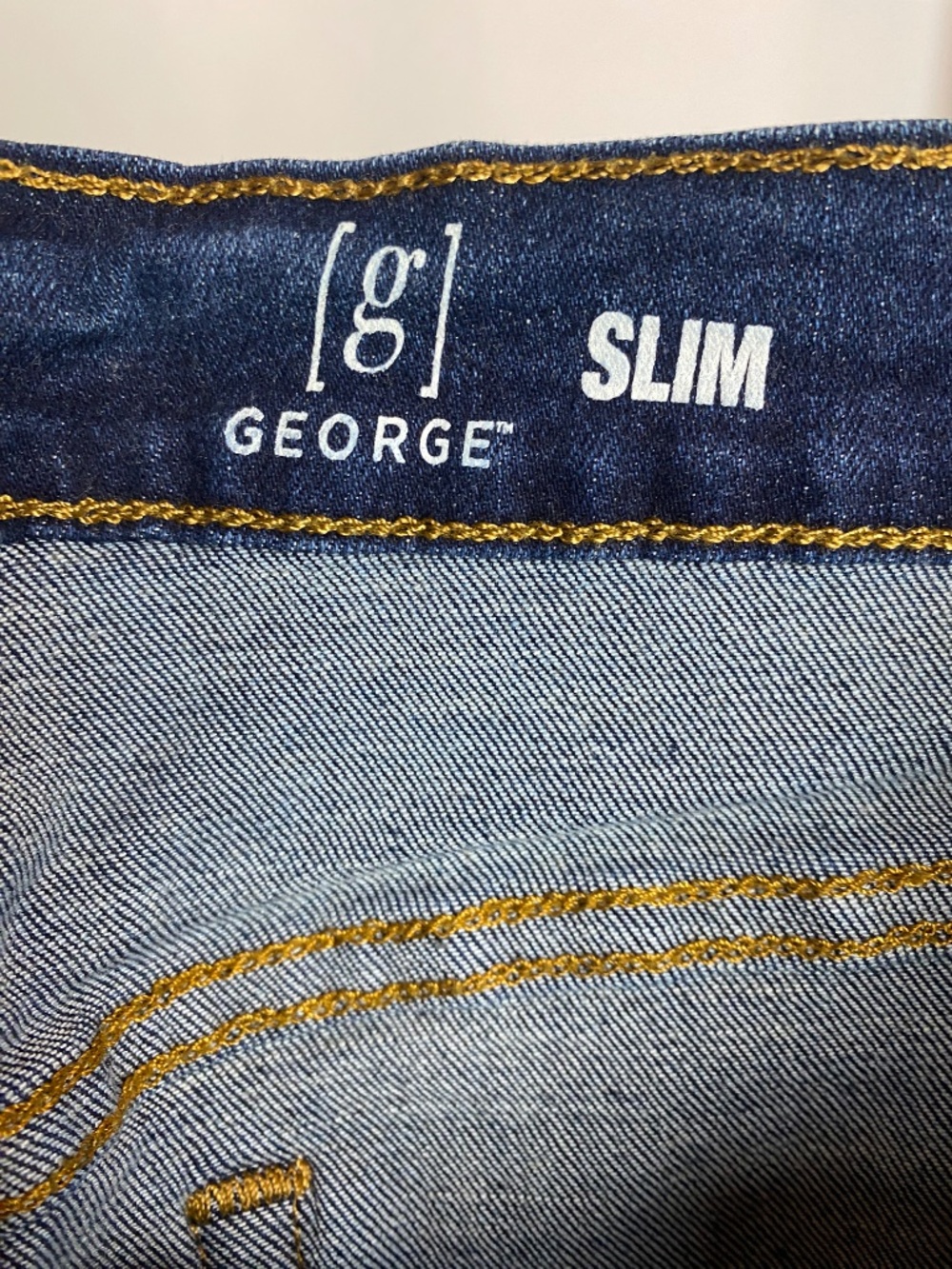 George Menʻs Slim Fit Dark Wash Straight-leg Stretch Denim Jeans 31x30 - Picture 2 of 10